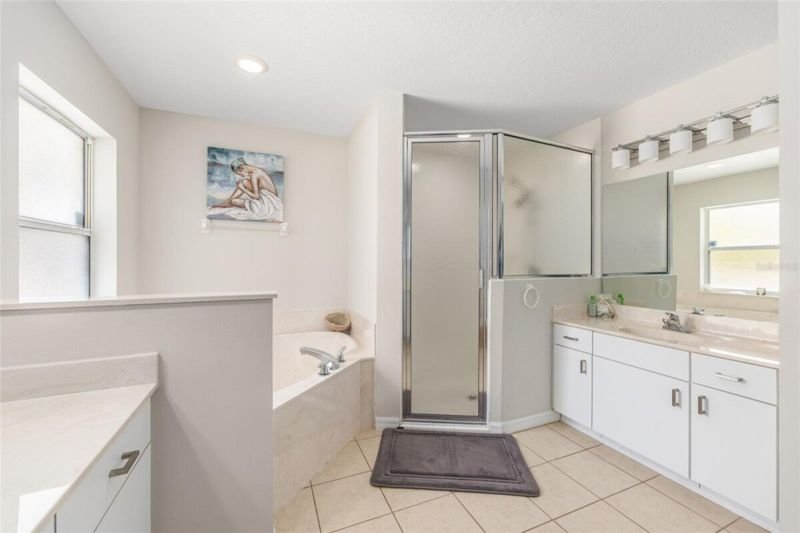 Primary bath tub and shower