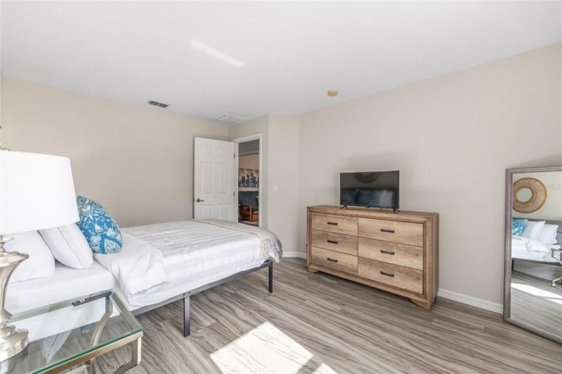 Guest bedroom dresser and TV