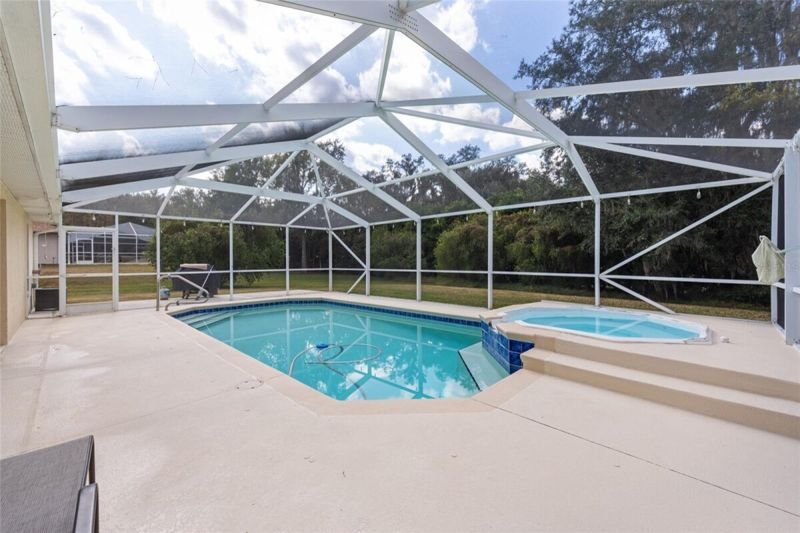 Pool and spa toward the backyard