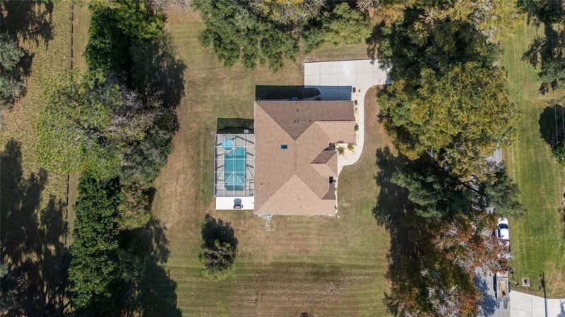 Aerial straight down, whole lot